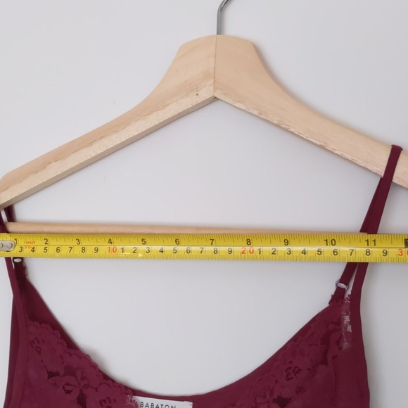 ARITZIA Babaton lace burgundy camisole tank top - Picture 6 of 7